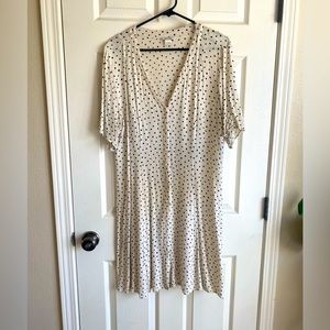 Mobki - Cream 90s button up dress